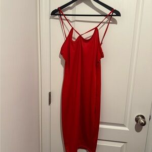 Red Spaghetti Strap Dress